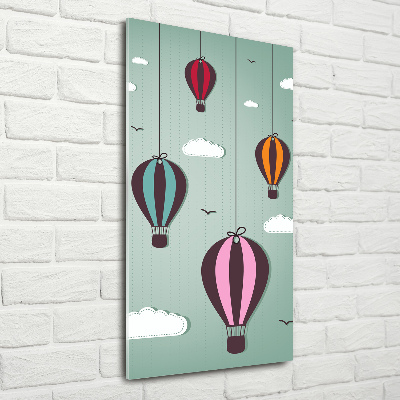 Cuadro de metacrilato vertical Globos voladores