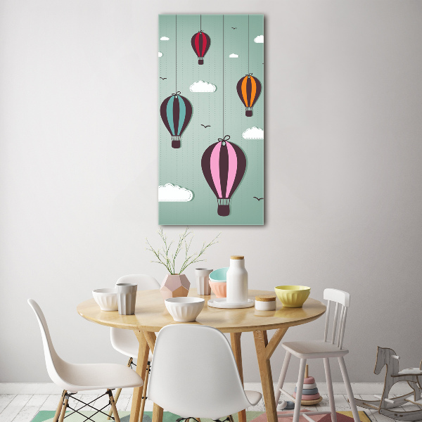 Cuadro de metacrilato vertical Globos voladores