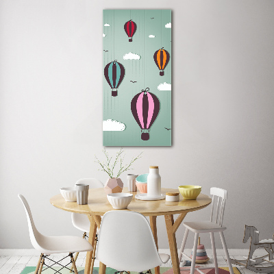 Cuadro de metacrilato vertical Globos voladores
