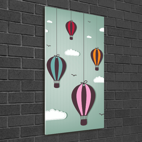 Cuadro de metacrilato vertical Globos voladores