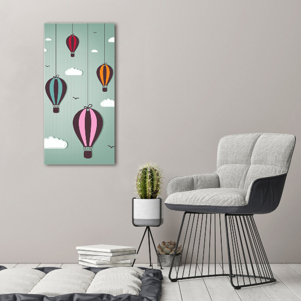 Cuadro de metacrilato vertical Globos voladores