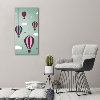 Cuadro de metacrilato vertical Globos voladores