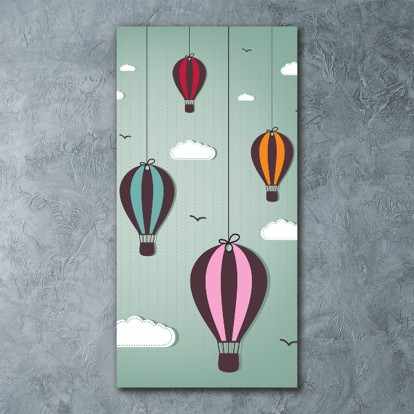 Cuadro de metacrilato vertical Globos voladores