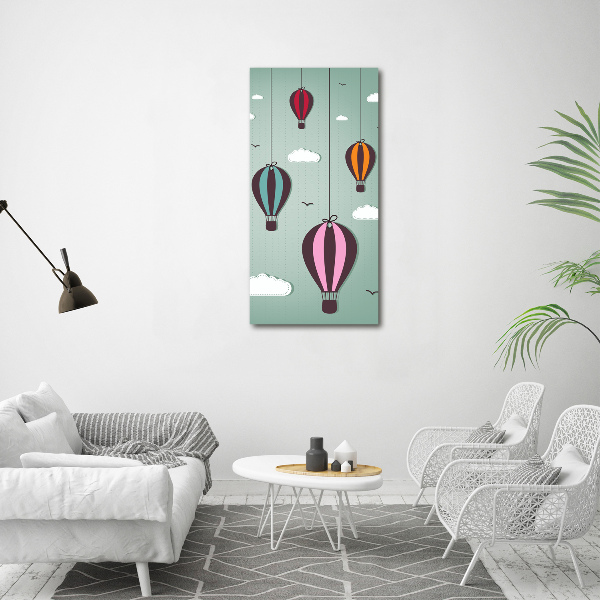 Cuadro de metacrilato vertical Globos voladores