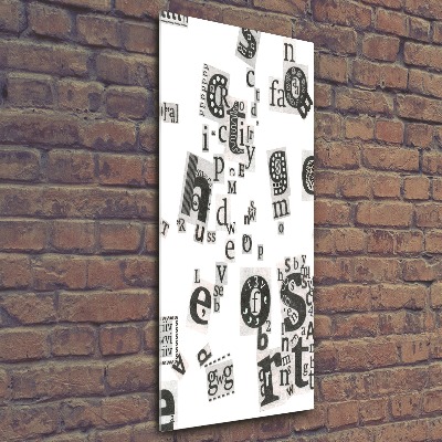 Cuadro de metacrilato vertical Cartas de un periódico