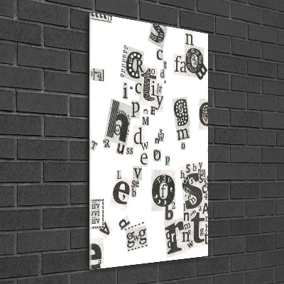 Cuadro de metacrilato vertical Cartas de un periódico