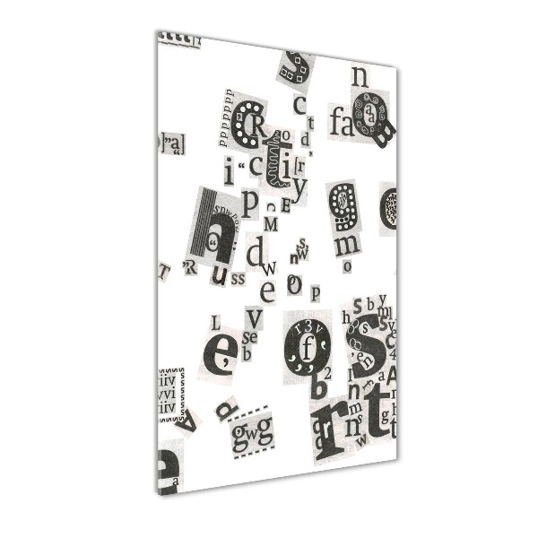 Cuadro de metacrilato vertical Cartas de un periódico