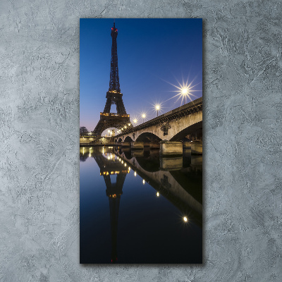 Cuadro decorativo en acrílico brillante vertical Torre Eiffel de París