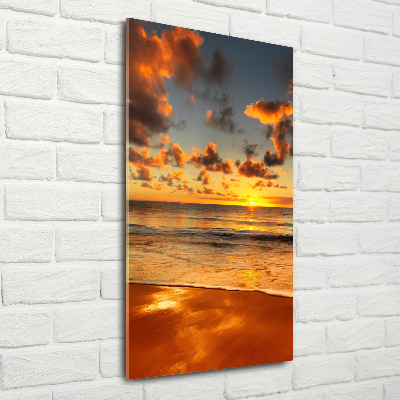 Cuadro decorativo en acrílico brillante vertical Playa australiana