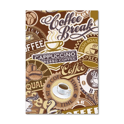 Cuadro de metacrilato moderno efecto cristal vertical Cafetería