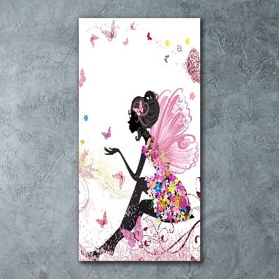 Cuadro de metacrilato moderno efecto cristal vertical Hada buena