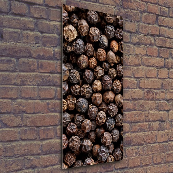 Cuadro decorativo en acrílico brillante vertical Granos de pimienta
