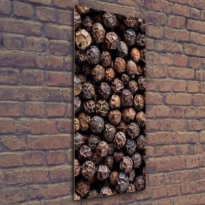 Cuadro decorativo en acrílico brillante vertical Granos de pimienta