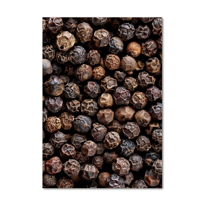 Cuadro decorativo en acrílico brillante vertical Granos de pimienta