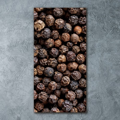 Cuadro decorativo en acrílico brillante vertical Granos de pimienta