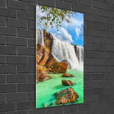 Cuadro decorativo en acrílico brillante vertical Cascada