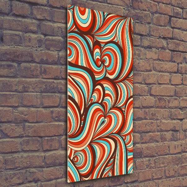 Cuadro de metacrilato moderno efecto cristal vertical Patrón de remolino