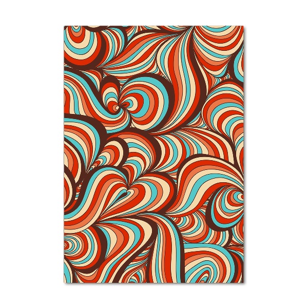 Cuadro de metacrilato moderno efecto cristal vertical Patrón de remolino