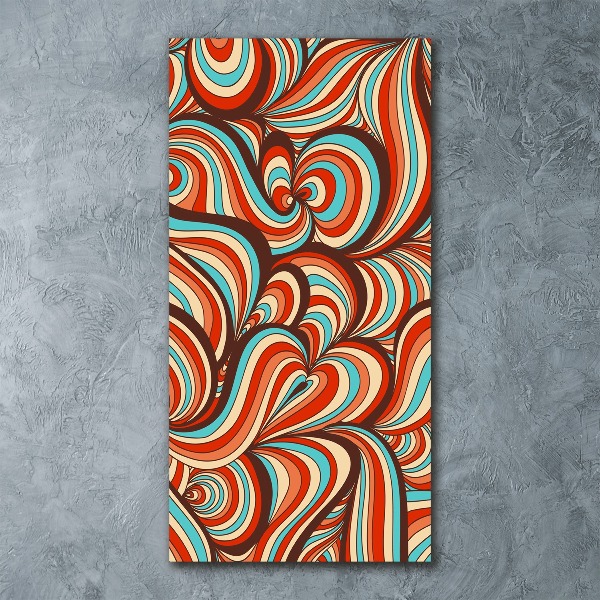 Cuadro de metacrilato moderno efecto cristal vertical Patrón de remolino