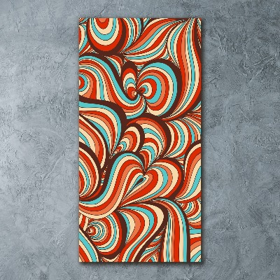 Cuadro de metacrilato moderno efecto cristal vertical Patrón de remolino