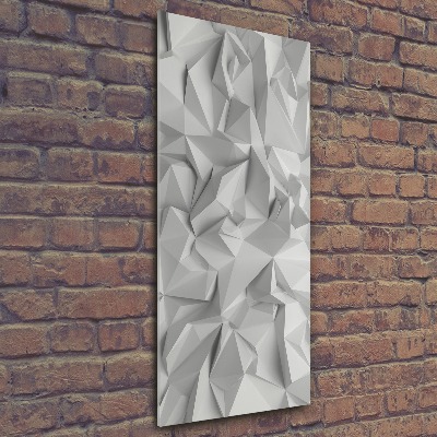 Cuadro decorativo en acrílico brillante vertical Abstracción 3D