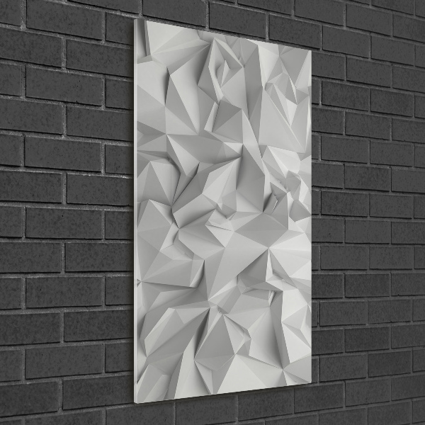 Cuadro decorativo en acrílico brillante vertical Abstracción 3D