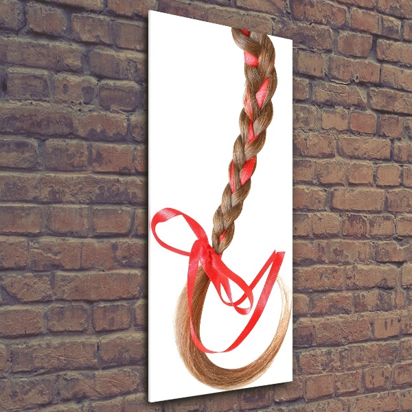 Cuadro decorativo en acrílico brillante vertical Trenza