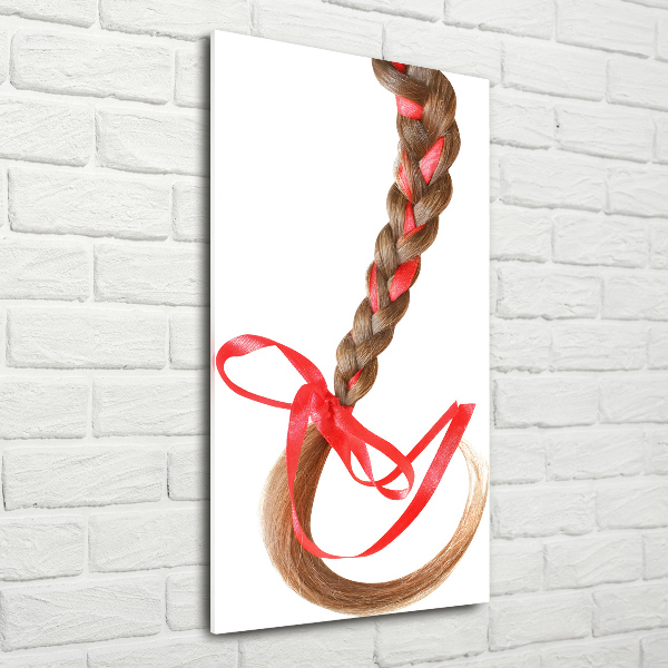 Cuadro decorativo en acrílico brillante vertical Trenza