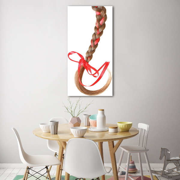 Cuadro decorativo en acrílico brillante vertical Trenza