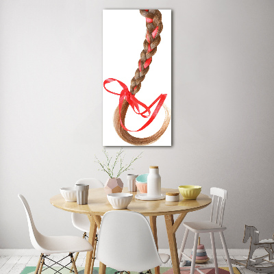 Cuadro decorativo en acrílico brillante vertical Trenza