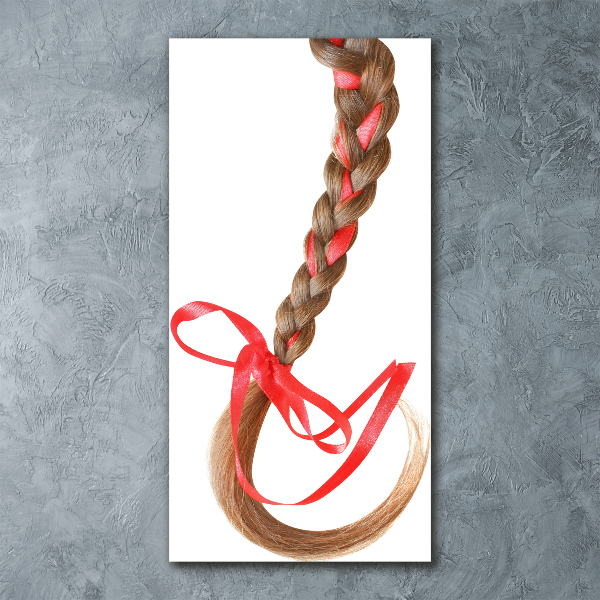 Cuadro decorativo en acrílico brillante vertical Trenza