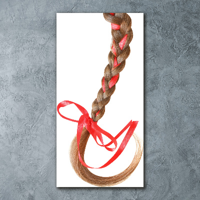 Cuadro decorativo en acrílico brillante vertical Trenza