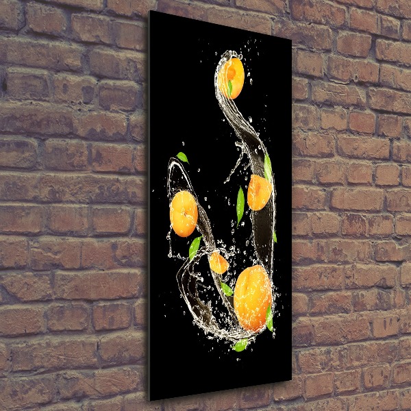 Cuadro decorativo en acrílico brillante vertical Naranjas