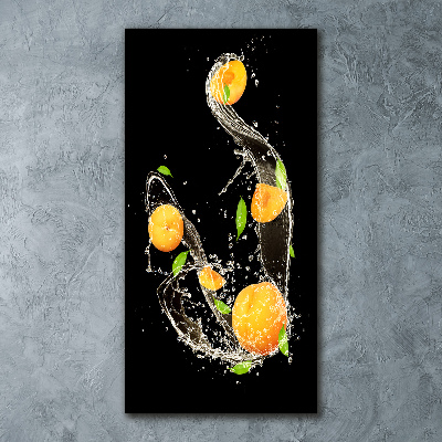 Cuadro decorativo en acrílico brillante vertical Naranjas