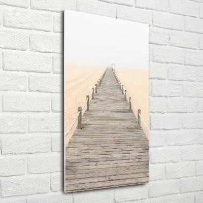 Impresión en metacrilato de alta calidad vertical Camino de playa