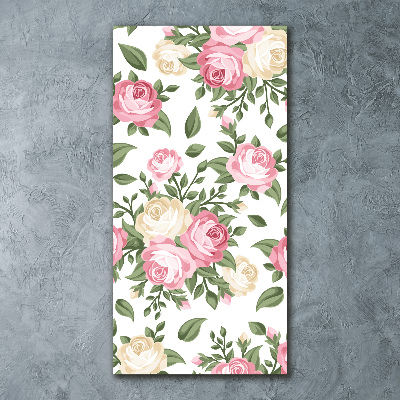 Cuadro de metacrilato vertical Rosas