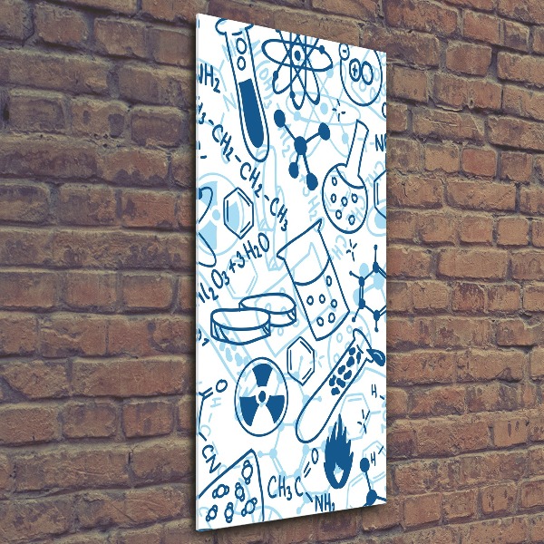 Cuadro de metacrilato moderno efecto cristal vertical Antecedentes de la química