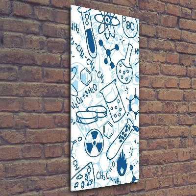 Cuadro de metacrilato moderno efecto cristal vertical Antecedentes de la química