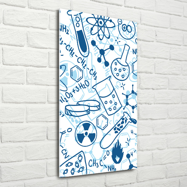 Cuadro de metacrilato moderno efecto cristal vertical Antecedentes de la química