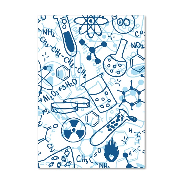 Cuadro de metacrilato moderno efecto cristal vertical Antecedentes de la química