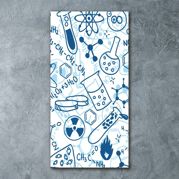 Cuadro de metacrilato moderno efecto cristal vertical Antecedentes de la química