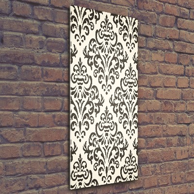 Cuadro decorativo en acrílico brillante vertical Fondo de adornos