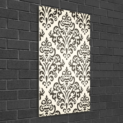 Cuadro decorativo en acrílico brillante vertical Fondo de adornos