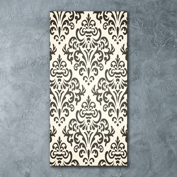 Cuadro decorativo en acrílico brillante vertical Fondo de adornos