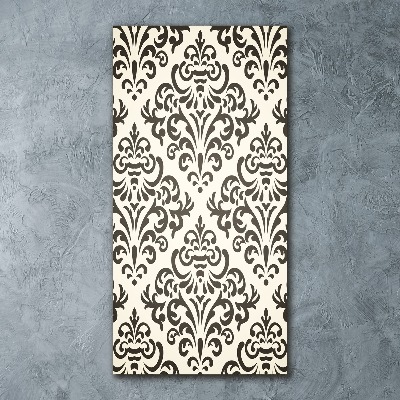 Cuadro decorativo en acrílico brillante vertical Fondo de adornos