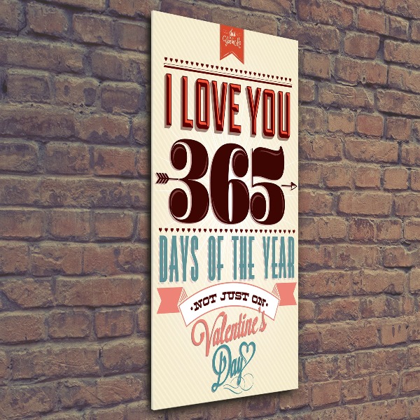 Impresión en metacrilato de alta calidad vertical Día de San Valentín