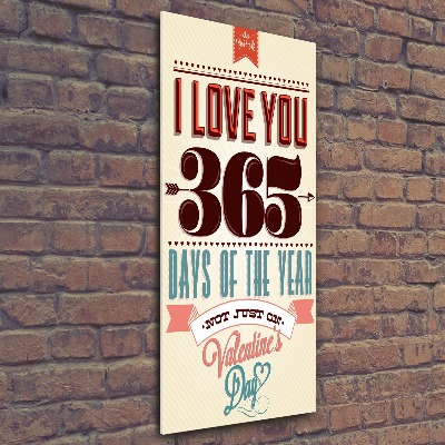 Impresión en metacrilato de alta calidad vertical Día de San Valentín