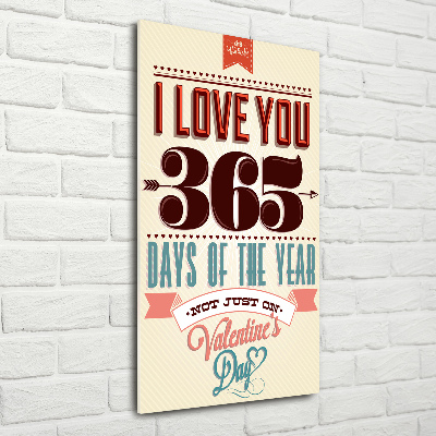 Impresión en metacrilato de alta calidad vertical Día de San Valentín