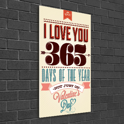 Impresión en metacrilato de alta calidad vertical Día de San Valentín