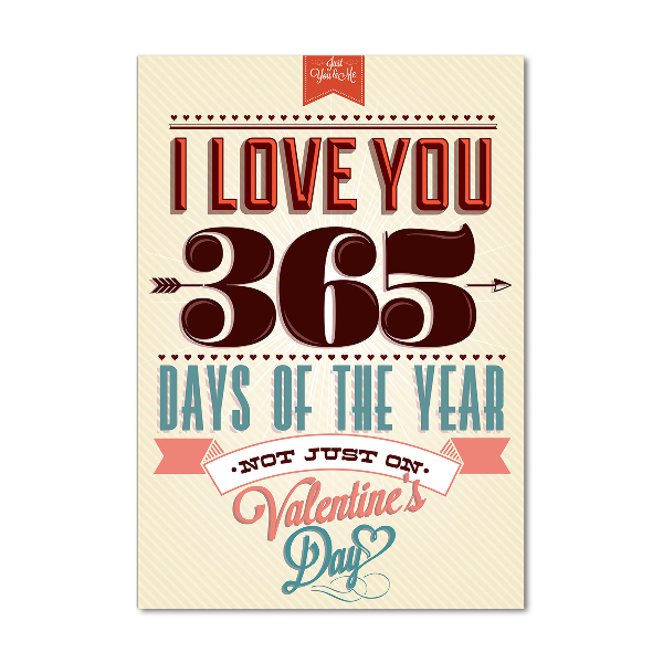 Impresión en metacrilato de alta calidad vertical Día de San Valentín